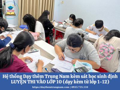 Review trung tâm luyện thi vào lớp 10 Trung Nam