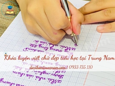 Khóa luyện viết chữ đẹp tiểu học tại Trung Nam