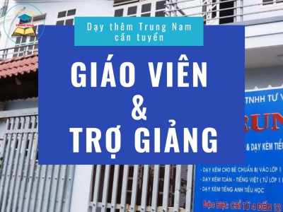 TRUNG NAM tuyển dụng giáo viên vật lý