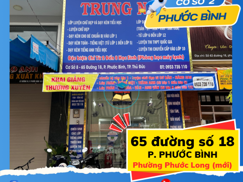 CƠ SỞ PHƯỚC BÌNH Q9 (đối diện TH Phước Bình)
